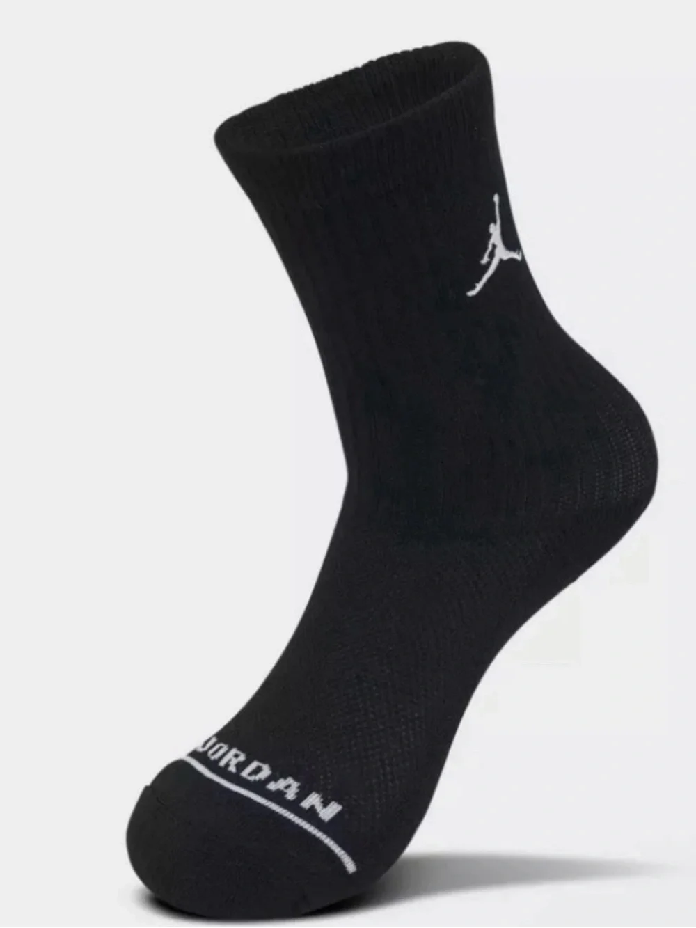 Nike Jordan Kids 6-Pack Cushioned Crew Socks Black White Gray Red – Size XS